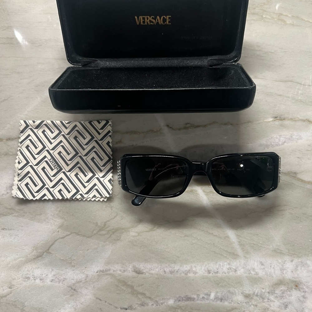 Versace Black Sunglasses with Case